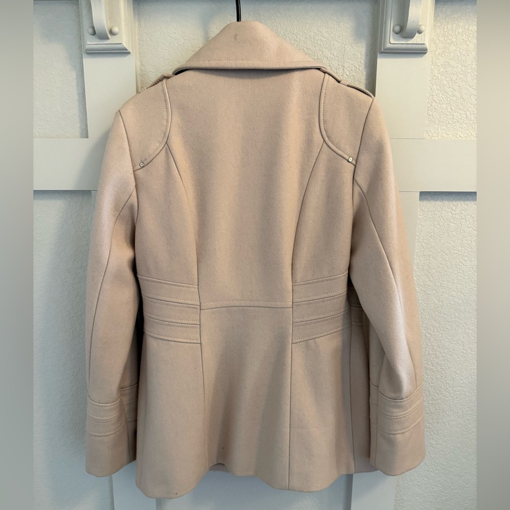 Kenneth Cole Beige Peacoat Coat - Picture 3 of 6